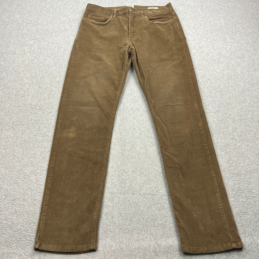 Flint and Tinder Corduroy Pants Mens 32x32 Brown Straight Fit Stretch 5-Pocket